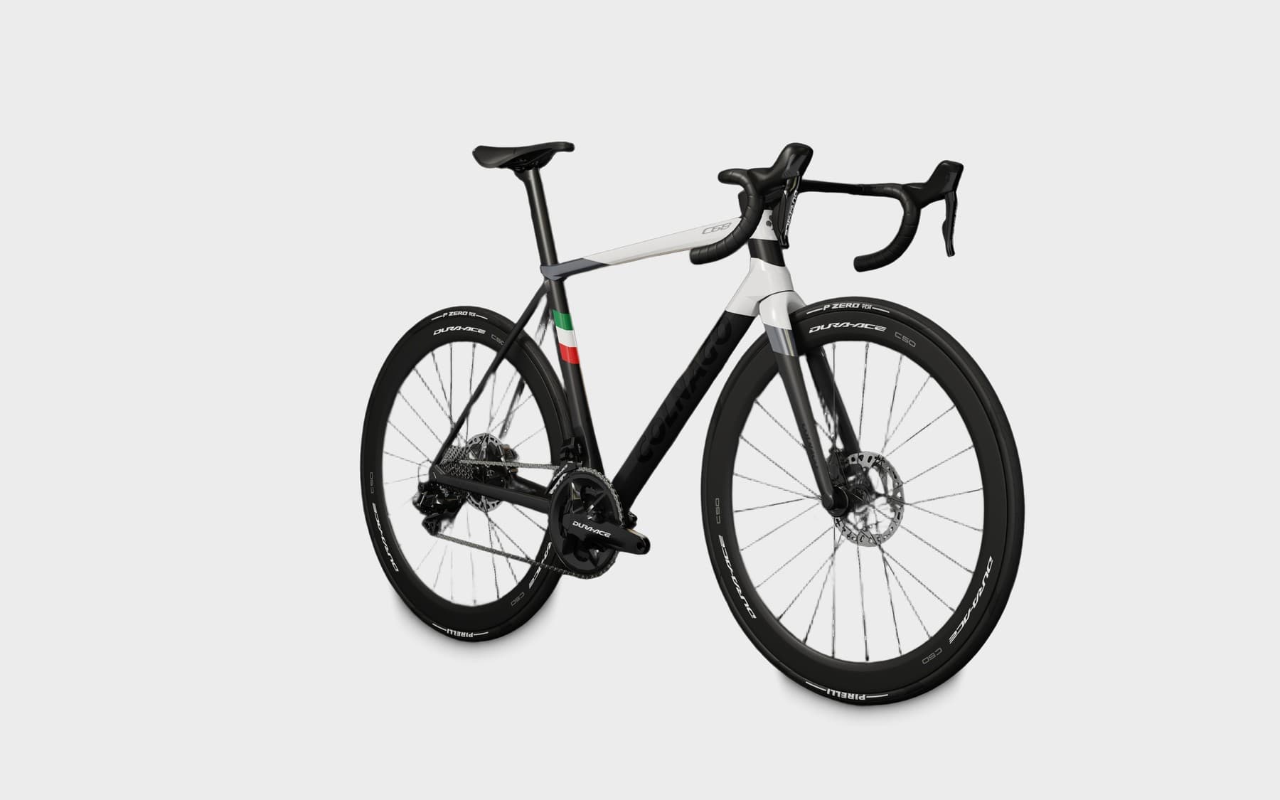 Colnago C68 Road 2026 — nieuwe racefiets, maat 53, matzwart met wit (hrwh) — foto Colnago